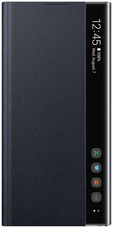 Samsung Galaxy Note 10 Plus Clear View Stand Cover Zwart afbeelding 1