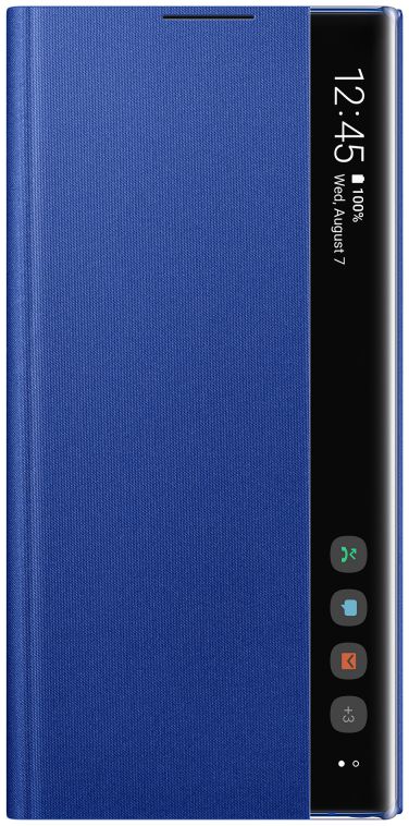 Samsung Galaxy Note 10 Plus Clear View Stand Cover Blauw afbeelding 1
