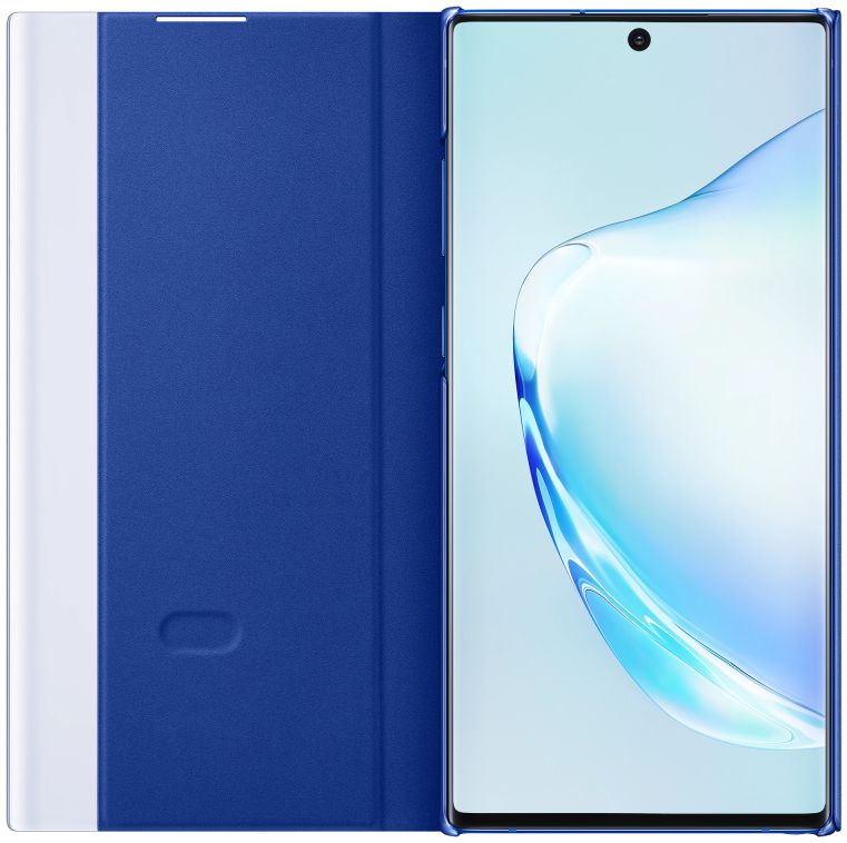 Samsung Galaxy Note 10 Plus Clear View Stand Cover Blauw afbeelding 2