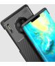 Huawei Mate 30 Pro Siliconen Carbon Hoesje Zwart