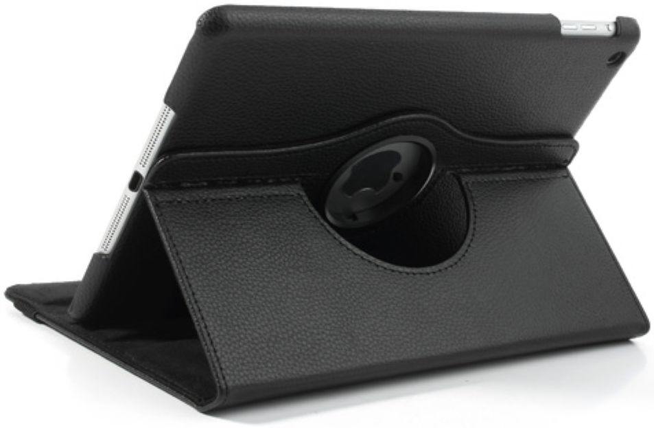 Apple iPad Air Rotary Leather Stand Cover Zwart afbeelding 11