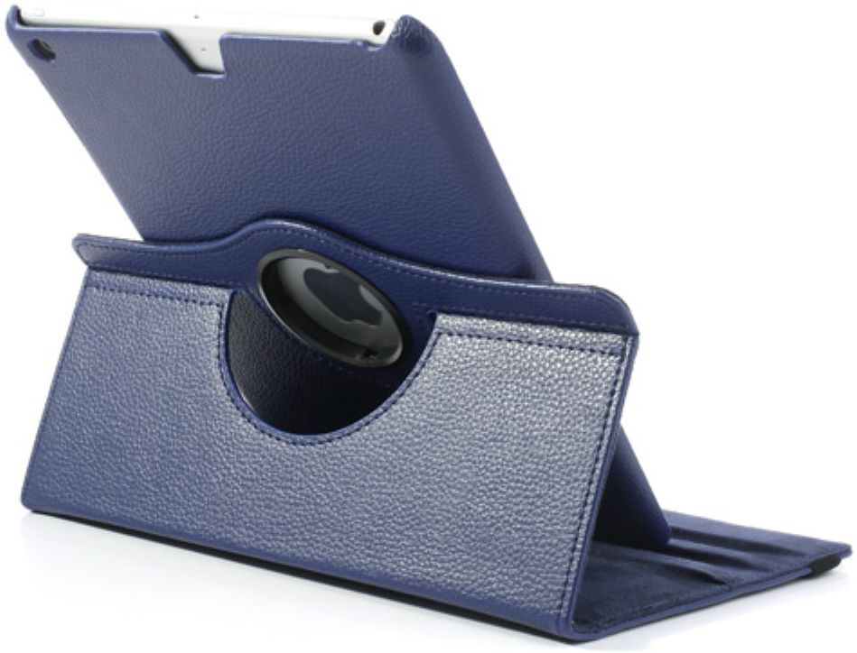 Apple iPad Air Rotary Leather Stand Cover Blauw afbeelding 7