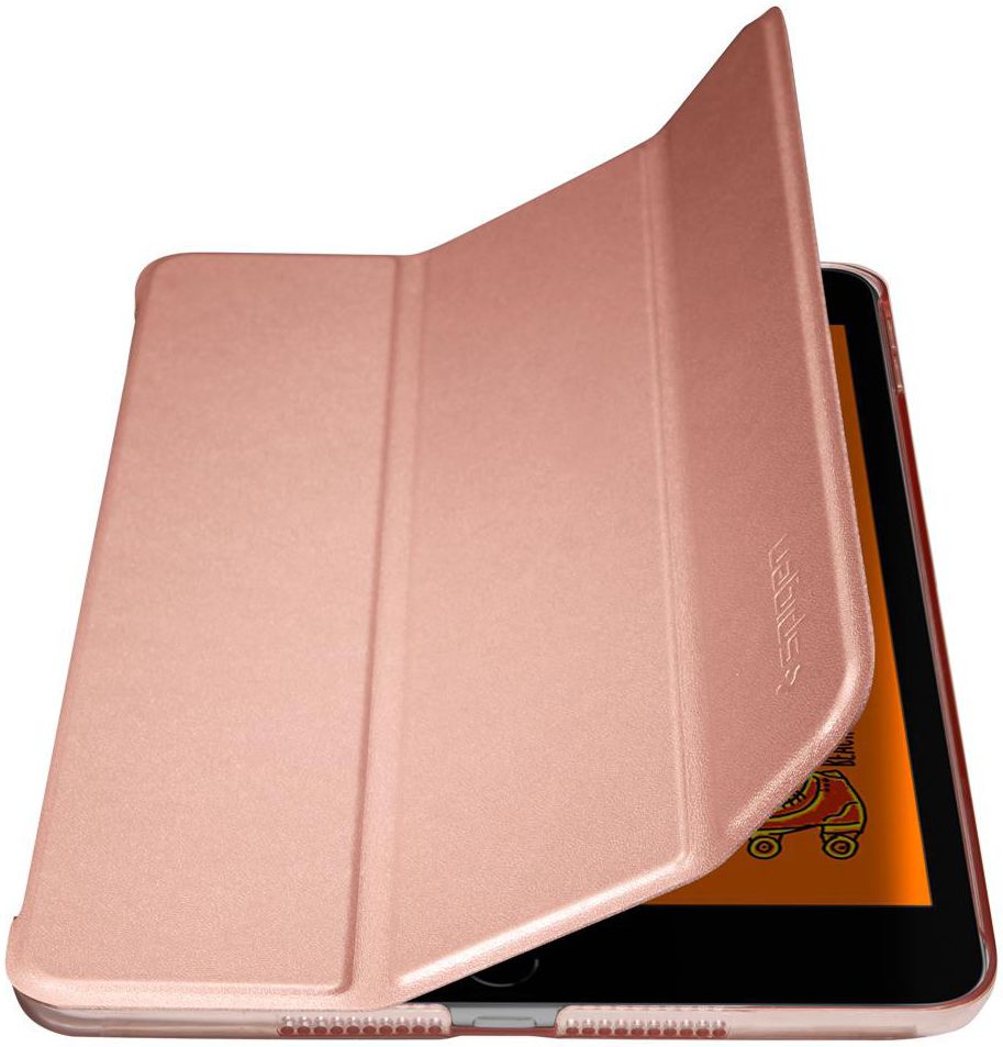 Spigen Smart Fold Hoesje met Standaard Apple iPad Mini 5 Roze Goud afbeelding 11