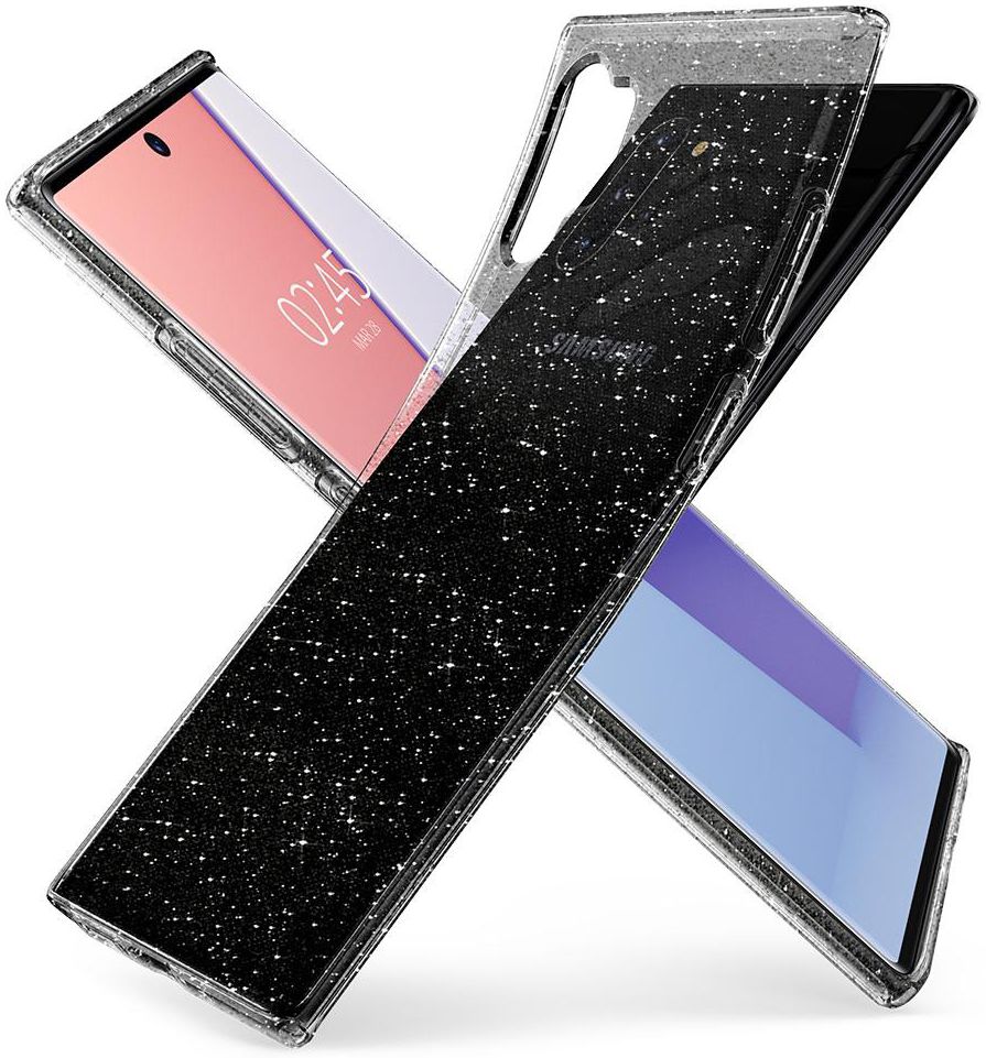 Spigen Liquid Crystal Hoesje Galaxy Note 10 Plus Glitter Transparant afbeelding 6