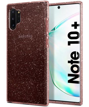 Spigen Liquid Crystal Hoesje Galaxy Note 10 Plus Glitter Roze Hoesjes