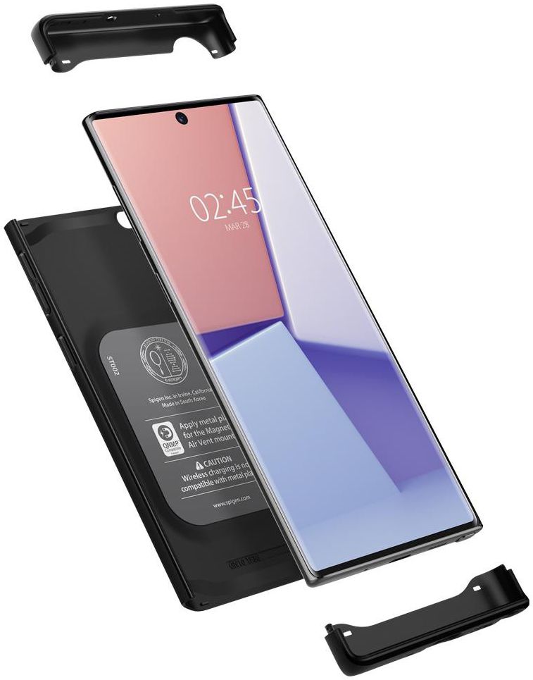 Spigen Thin Fit Classic Hoesje Samsung Galaxy Note 10 Zwart afbeelding 2