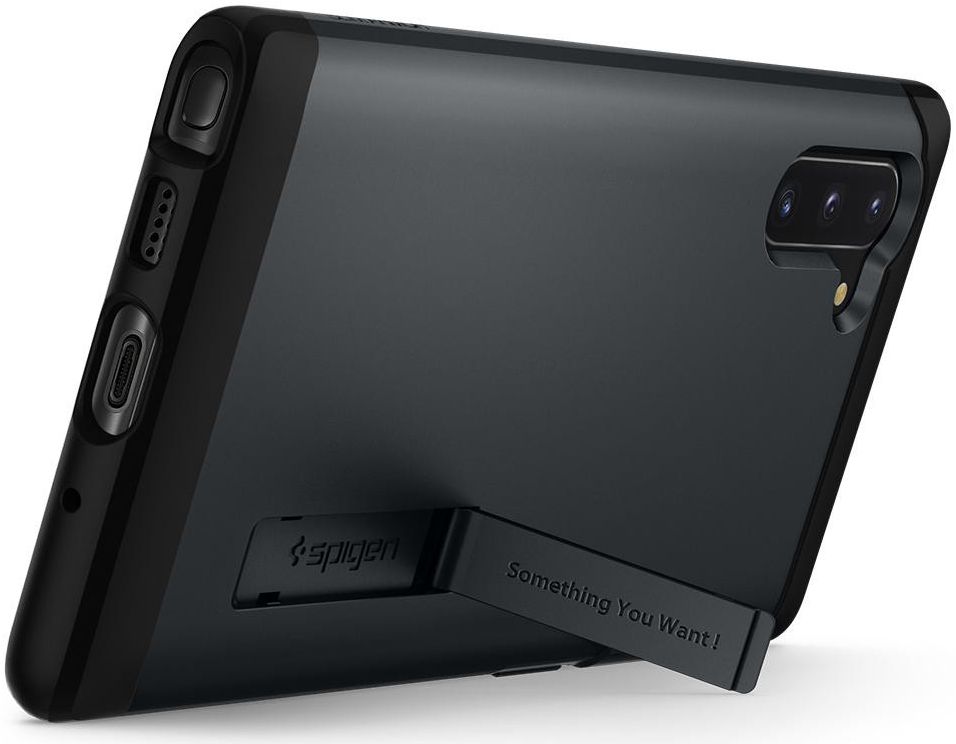 Spigen Slim Armor Hoesje Samsung Galaxy Note 10 Metal Slate afbeelding 2