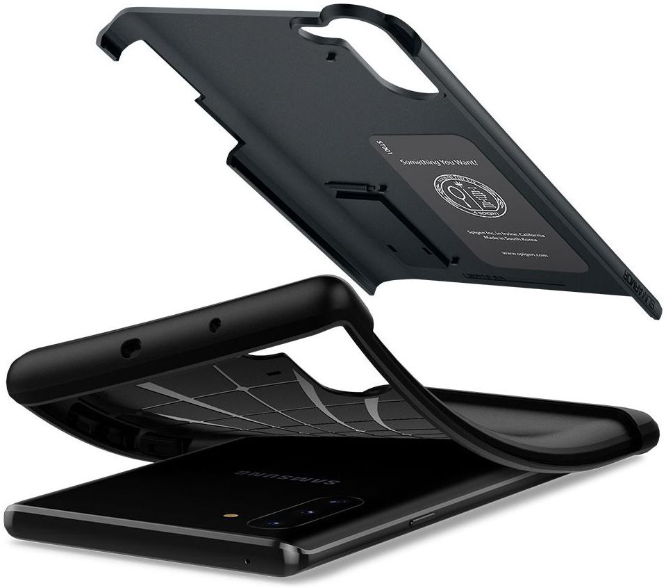 Spigen Slim Armor Hoesje Samsung Galaxy Note 10 Metal Slate afbeelding 3