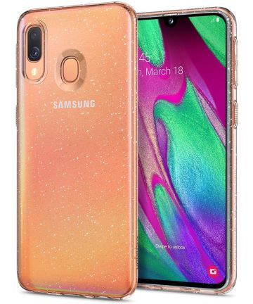 Spigen Liquid Crystal Hoesje Samsung Galaxy A40 Glitter Transparant Hoesjes