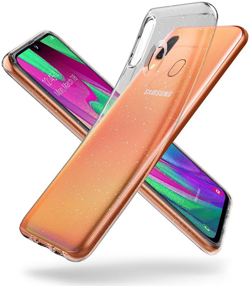 Spigen Liquid Crystal Hoesje Samsung Galaxy A40 Glitter Transparant afbeelding 3