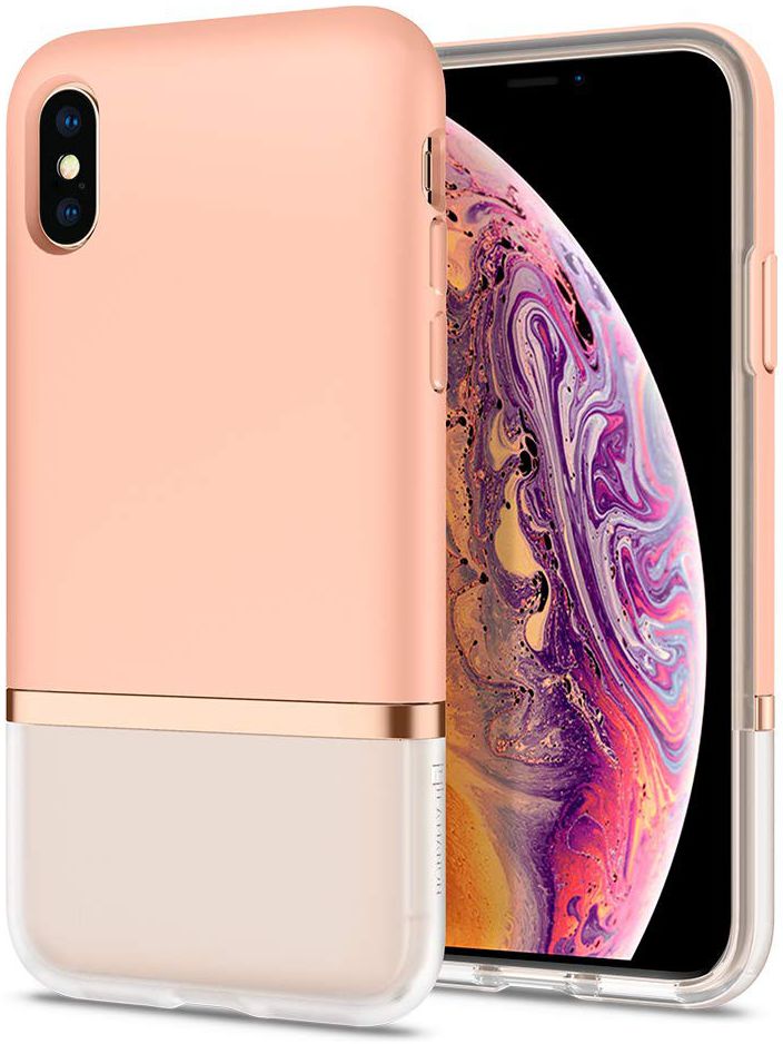 Spigen La Manon Jupe Hybride Hoesje Apple iPhone X(S) Roze afbeelding 1