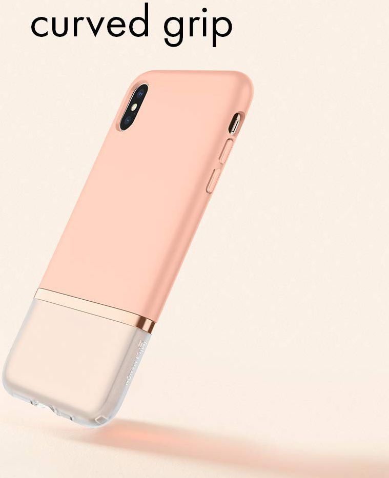 Spigen La Manon Jupe Hybride Hoesje Apple iPhone X(S) Roze afbeelding 4