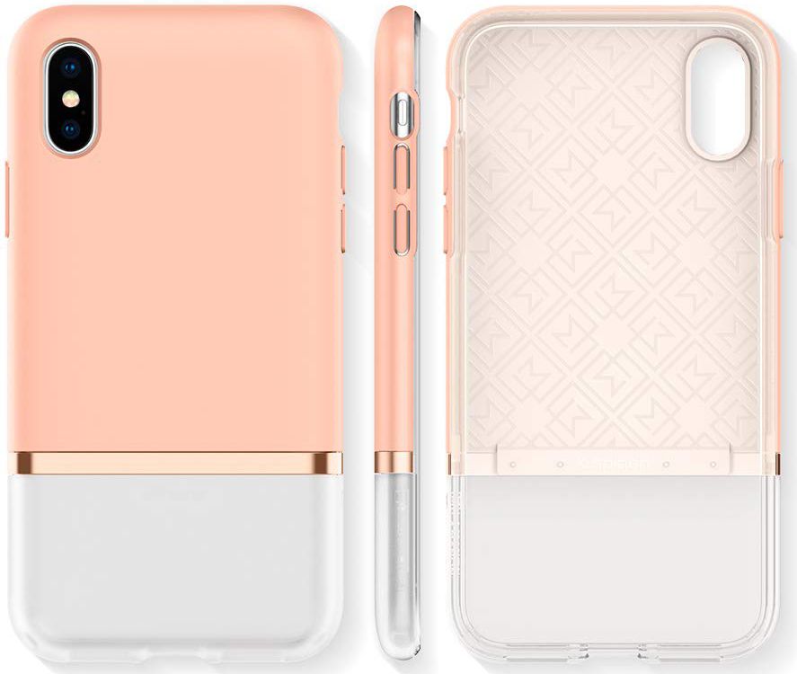 Spigen La Manon Jupe Hybride Hoesje Apple iPhone X(S) Roze afbeelding 6