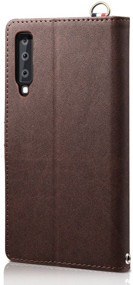 Samsung Galaxy A7 (2018) Retro Dots Portemonnee Hoesje Bruin afbeelding 3