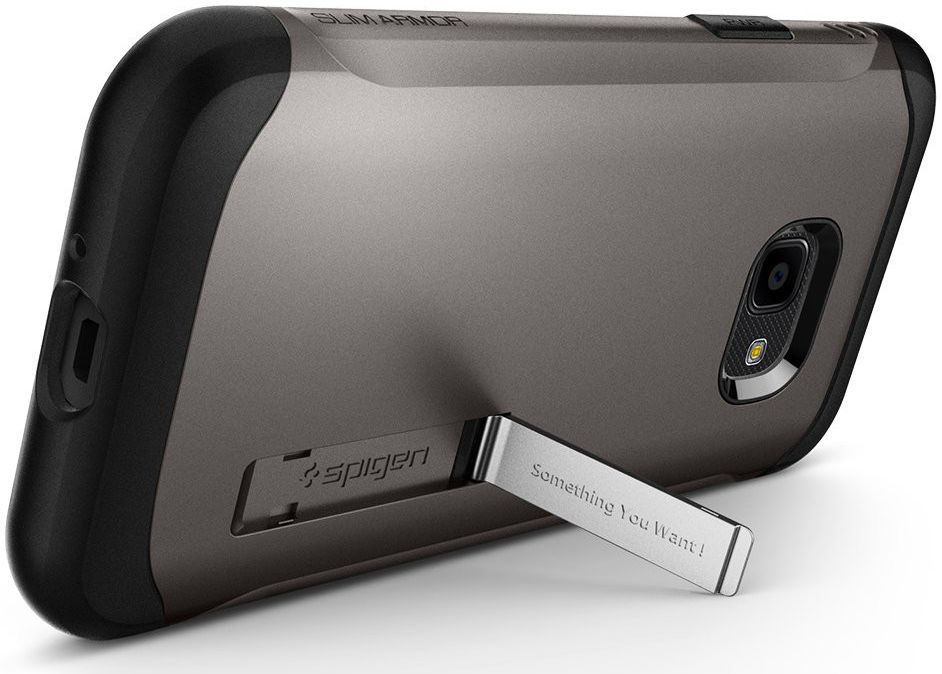 Spigen Slim Armor Hoesje Samsung Galaxy Xcover 4(S) Gunmetal afbeelding 2