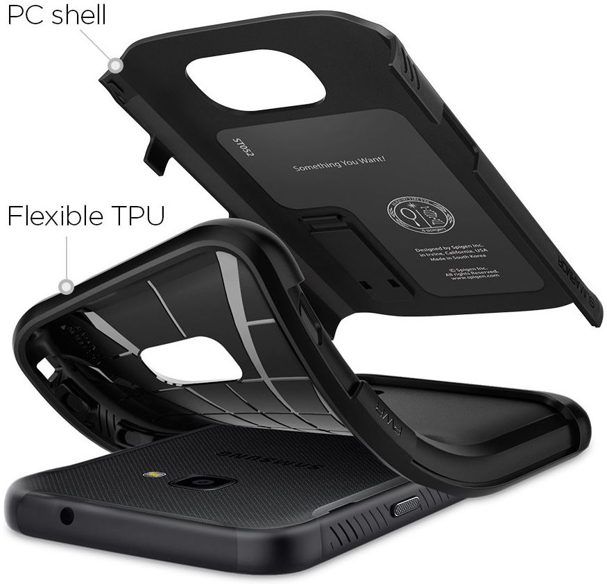 Spigen Slim Armor Hoesje Samsung Galaxy Xcover 4(S) Gunmetal afbeelding 5