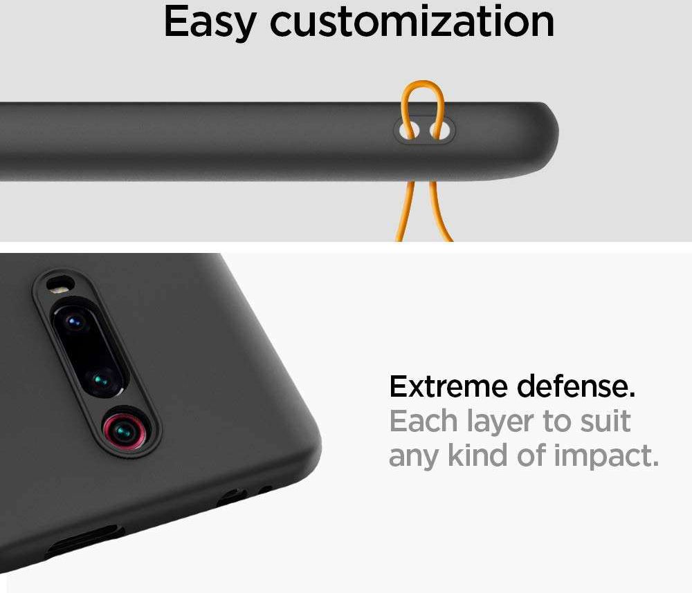 Spigen Silicone Fit Xiaomi Mi 9T (Pro) Hoesje Grijs afbeelding 6