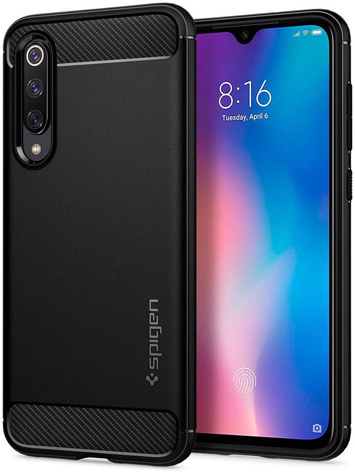 Spigen Rugged Armor Hoesje Xiaomi Mi 9 SE Zwart afbeelding 1
