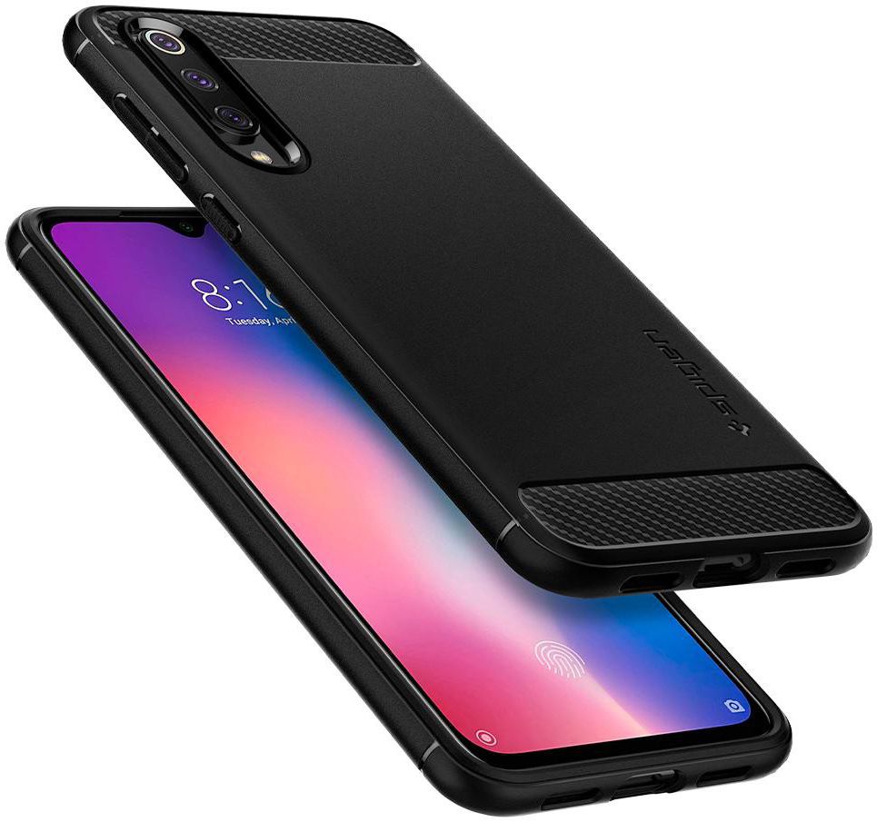 Spigen Rugged Armor Hoesje Xiaomi Mi 9 SE Zwart afbeelding 3