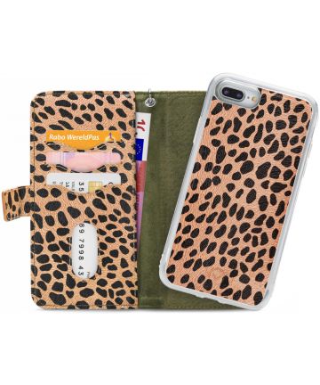 Mobilize Gelly Wallet Zipper iPhone 8 / 7 Plus Hoesje Olive Leopard Hoesjes