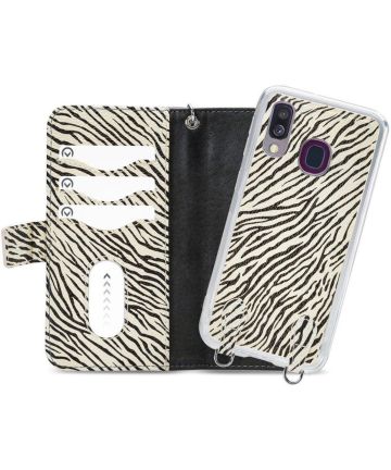 Mobilize Gelly Wallet Zipper Samsung Galaxy A50 Hoesje Black Zebra Hoesjes