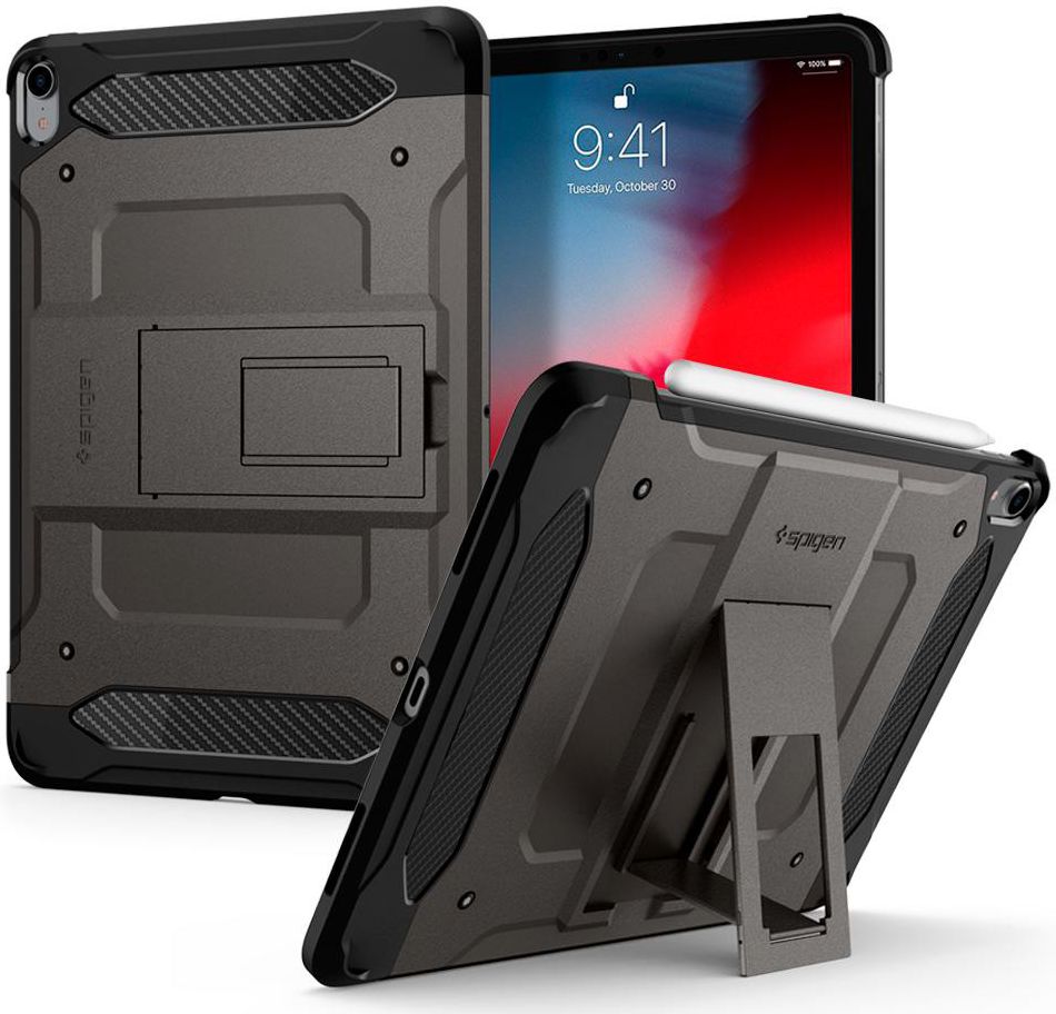 Spigen Tough Armor TECH Case iPad Pro 11 (2018) Gunmetal afbeelding 14