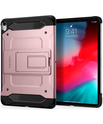 Spigen Tough Armor TECH Case Apple iPad Pro 12.9 (2018) Roze Goud Hoesjes