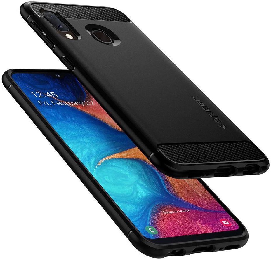 Spigen Rugged Armor Hoesje Samsung Galaxy A20e Zwart afbeelding 3