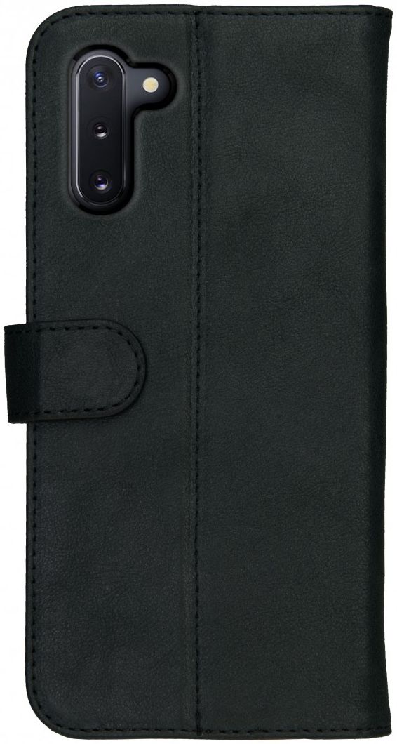 Rosso Deluxe Samsung Galaxy Note 10 Hoesje Echt Leer Book Case Zwart afbeelding 5