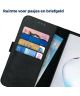 Rosso Deluxe Galaxy Note 10 Plus Hoesje Echt Leer Book Case Zwart