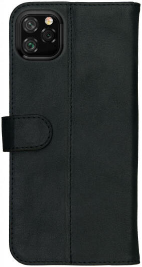 Rosso Deluxe Apple iPhone 11 Pro Hoesje Echt Leer Book Case Zwart afbeelding 8