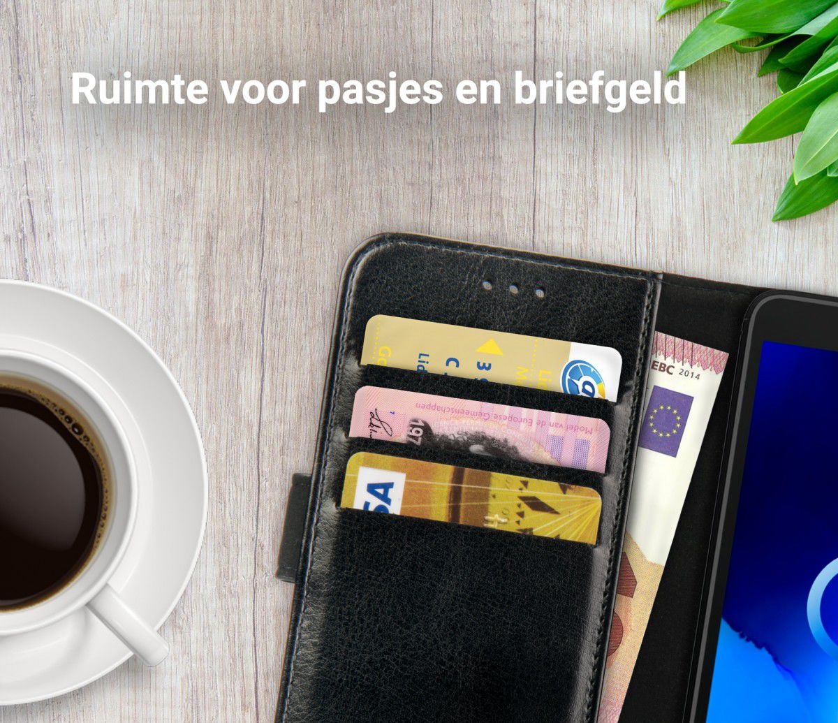 Rosso Element Alcatel 1C (2019) Hoesje Book Cover Zwart afbeelding 8