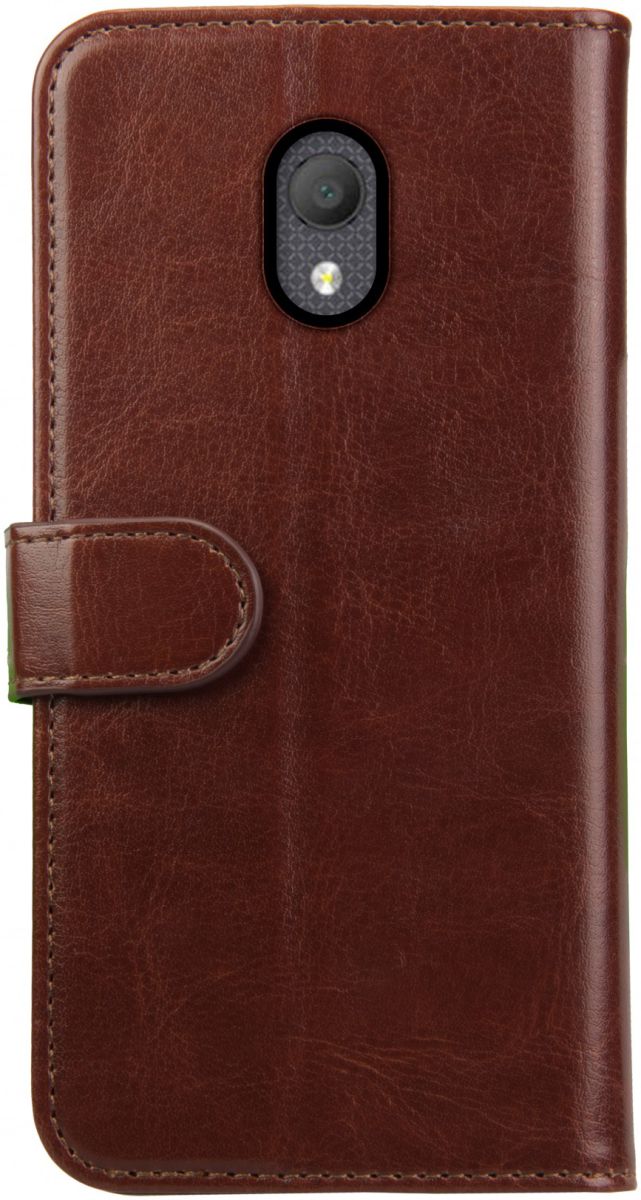 Rosso Element Alcatel 1C (2019) Hoesje Book Cover Bruin afbeelding 5