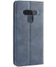 LG G8s Stijlvol Vintage Portemonnee Hoesje Blauw