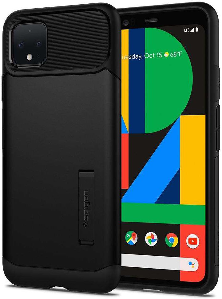 Spigen Slim Armor Hoesje Google Pixel 4 Zwart afbeelding 1