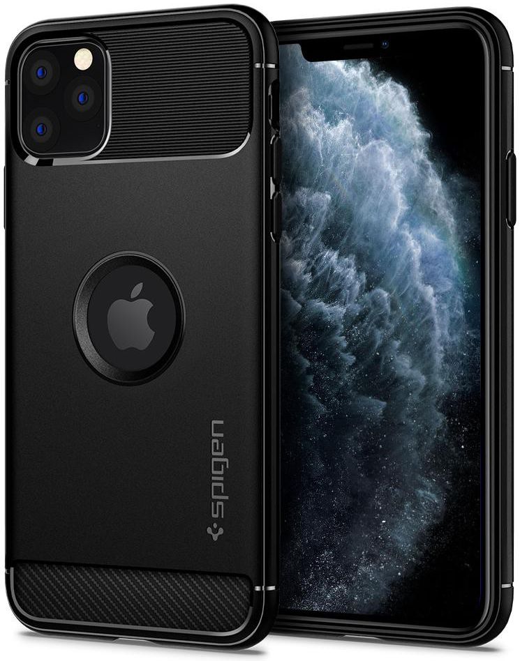 Spigen Rugged Armor Hoesje Apple iPhone 11 Pro Max Zwart afbeelding 1