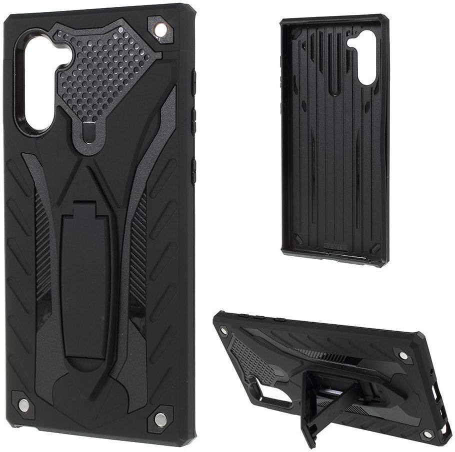 Samsung Galaxy Note 10 Hybride Combo Kickstand Hoesje Zwart afbeelding 8
