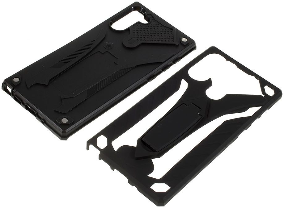 Samsung Galaxy Note 10 Hybride Combo Kickstand Hoesje Zwart afbeelding 7