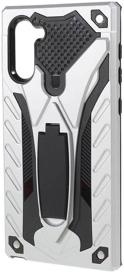 Samsung Galaxy Note 10 Hybride Combo Kickstand Hoesje Zilver afbeelding 2