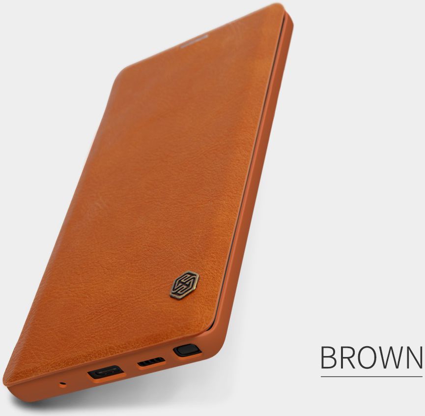Nillkin Qin Series Flip Hoesje Samsung Galaxy Note 10 Plus Bruin afbeelding 5