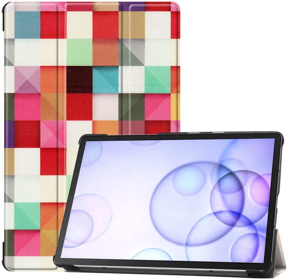 Samsung Galaxy Tab S6 Book Hoes met Print Colorful Square afbeelding 3