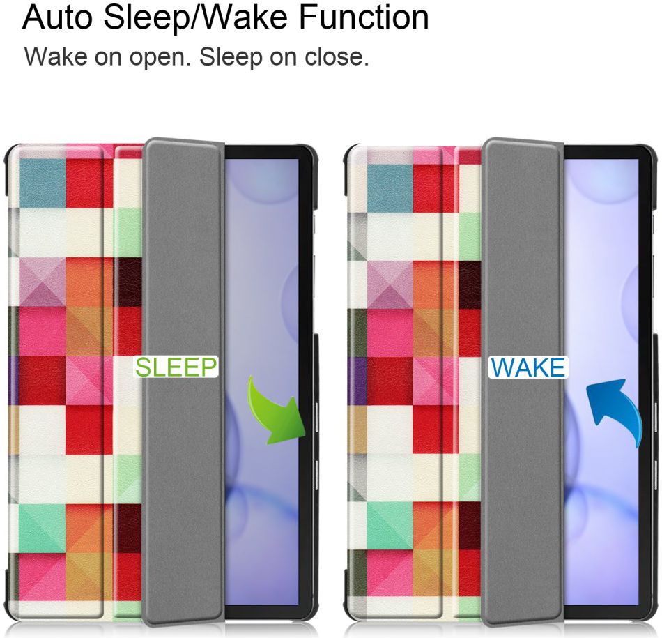 Samsung Galaxy Tab S6 Book Hoes met Print Colorful Square afbeelding 5