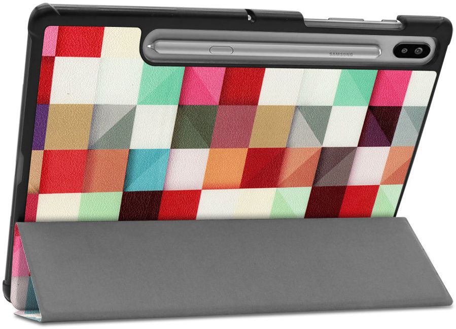 Samsung Galaxy Tab S6 Book Hoes met Print Colorful Square afbeelding 8
