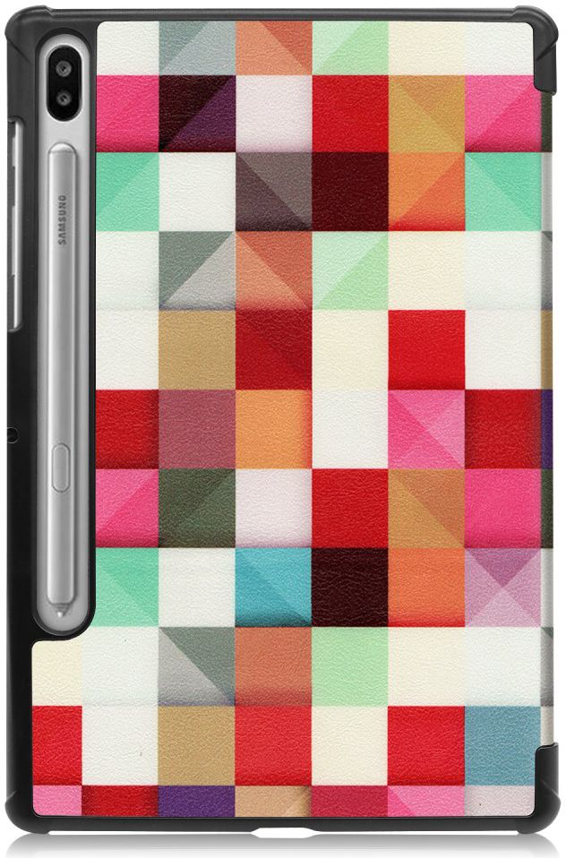 Samsung Galaxy Tab S6 Book Hoes met Print Colorful Square afbeelding 9
