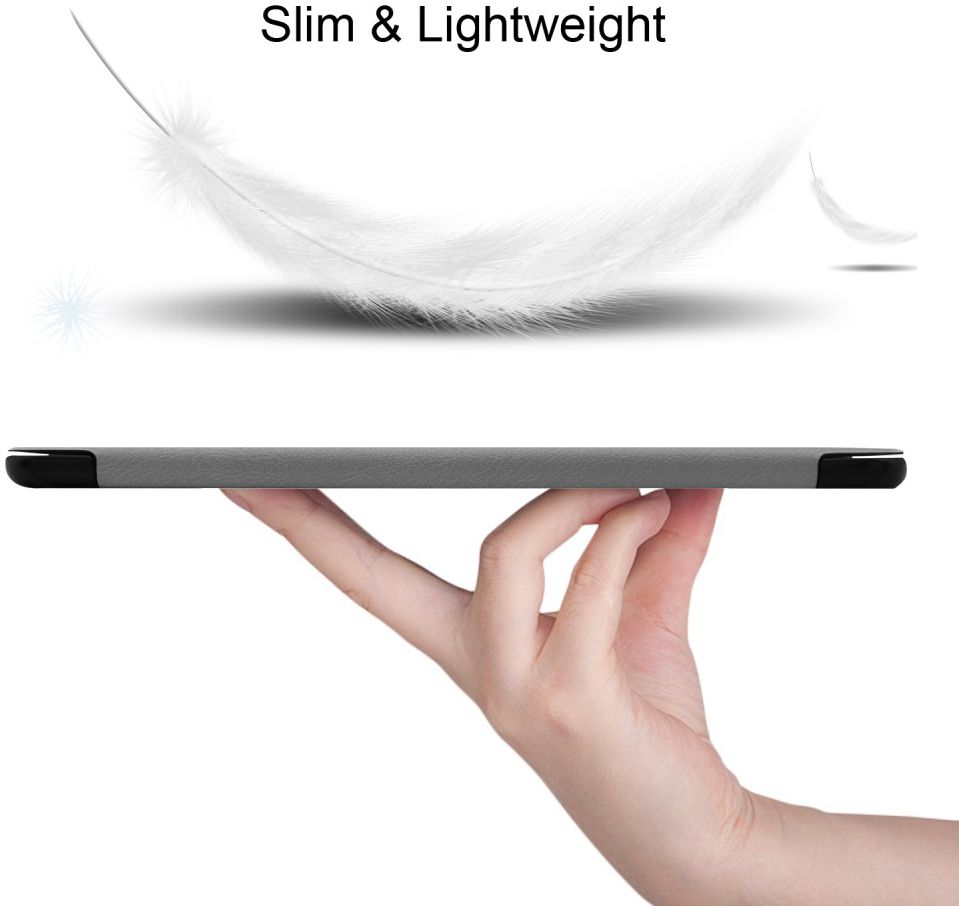 Samsung Galaxy Tab S6 Hoes Tri-Fold Grijs afbeelding 5