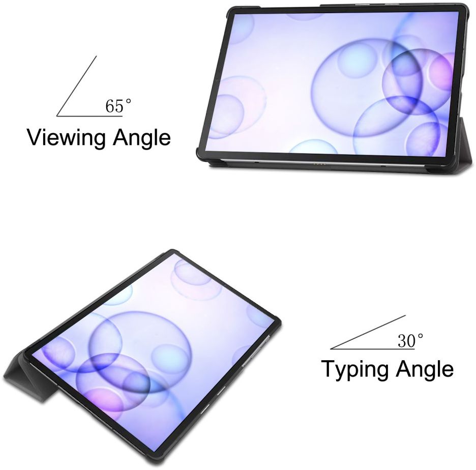 Samsung Galaxy Tab S6 Hoes Tri-Fold Grijs afbeelding 7