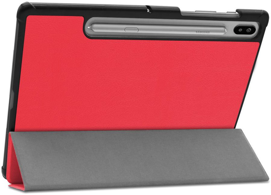 Samsung Galaxy Tab S6 Tri-Fold Hoes Rood afbeelding 5