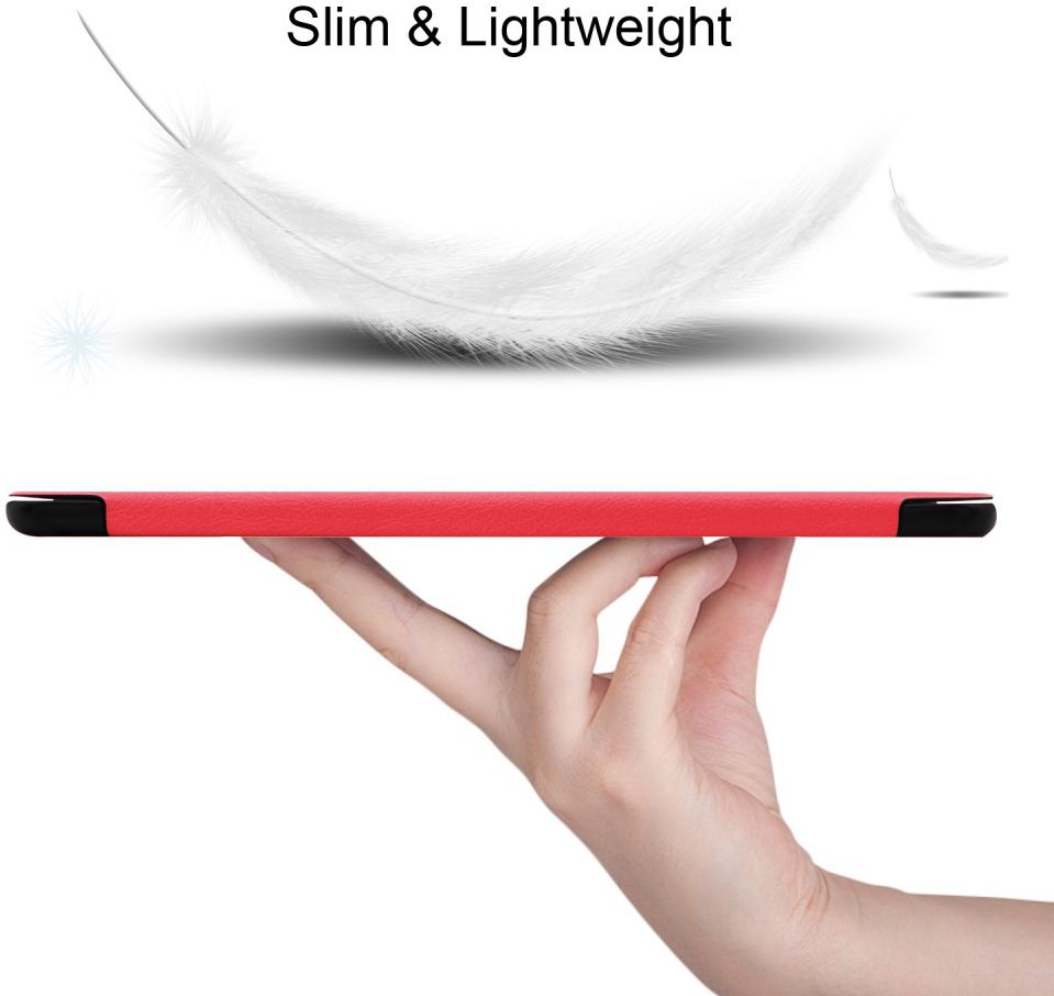 Samsung Galaxy Tab S6 Tri-Fold Hoes Rood afbeelding 6