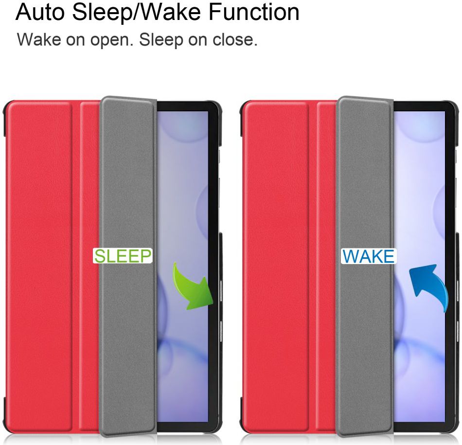 Samsung Galaxy Tab S6 Tri-Fold Hoes Rood afbeelding 7