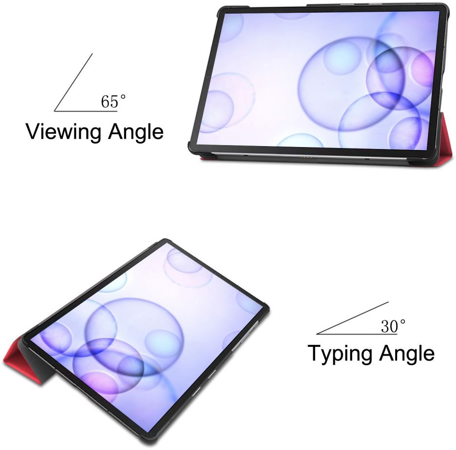 Samsung Galaxy Tab S6 Tri-Fold Hoes Rood afbeelding 8